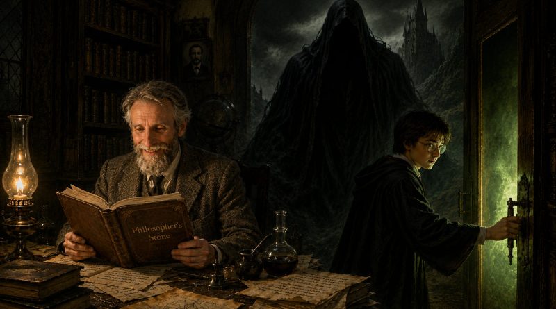 Man Reading Harry Potter